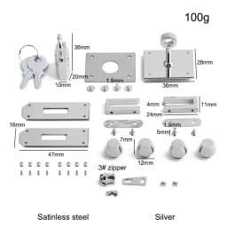 1/3/5Sets Big size High-Grade Solid stainless steel Lock Set For Classic Luxury Bags Padlock with Keys Replacement Accessories