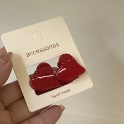 Red hair clip women's side bange small mini duckbill clip temperament seamless hair clip headwear Hair Claws