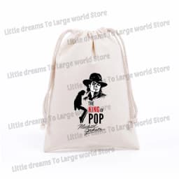 Michael Jackson Drawstring Bag Graphic Figure Print Pockets Gifts Bags Portable Jewelry Storage Pouches Men Women Packing Bags