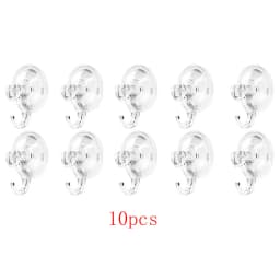 10pcs Suction Cup Hooks, Clear Reusable Heavy Duty Vacuum Suction Cup Hooks Glass Kitchen Bathroom Hooks for Towel