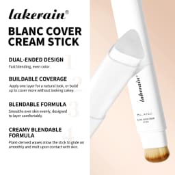 Color Changing Foundation Stick V-Shape Design Blanc Cover Cream Stick High Coverage Even Skin Tint Foundations Base Makeup