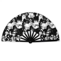 Anime U-Uchihaes Sasuke Japan Folding Hand Fan Custom Red Cloud Polyester Fabric Fan Novelty Summer Accessory Decorative Fans