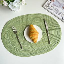 1/4/6/10PCS Oval Table Mats Braided Placemats for Dining Tables Natural Woven Oversized Place Mats Set 테이블매트 салфетки на стол