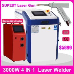 Raycus 3000W Laser Welder 4 IN 1 Laser Welder Welding Cutting Cleaning Soldering Machine for Metal Double Wire Feeder Machine