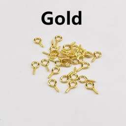100-200Pcs/lot 4-6mm Screw Eye Pins Bails Charms Pendant Thread Eye Hooks Clasps For Jewelry Making Supplies