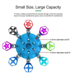 RELIFE RL-078A 360° Rotatable Multi-functional Repair Tool Storage Rack Multi-hole Slot Storage Classification Storage Box Tool
