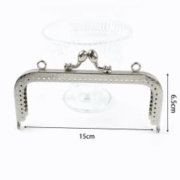 1/2/5Pcs Silver Embossed Metal Purse Frame Kiss Clasp  8.5-20cm Bag Handle for Handbag Wallet WovenBag DIY Handmade Accessories