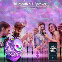 Colorful Starry Projector Galaxy Night Light Child Bluetooth USB Music Player Star NightLight Romantic Projector Night Lamp Gift