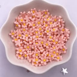 100Pcs 8mm Resin 3D Colorful Mini Flower Gems Flatback  Scrapbook Wedding Applique  Nail Art Decor Crafts  SL560