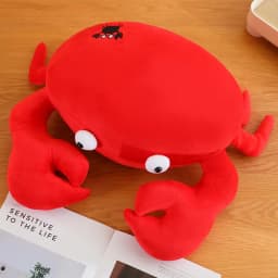 20-80CM Kawaii Cartoon Simulation Anime Stuffed Big Lobster Plush Toy Cute Crab Plush Toy Lobster Hat Handmade Doll