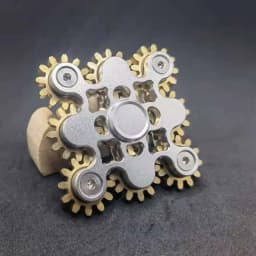 New Double Ferris Gear Fidget Spinner Nine Tooth Linkage Hand Spinner EDC Gear Linkage Finger Gyroscope Toy for Children Adults