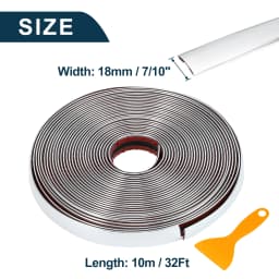 3M/5M Exterior Car Chrome Body Strip Bumper Auto Door Protective Moulding Styling Trim Sticker 6MM 8MM 10MM 12MM 15MM 20MM 30MM