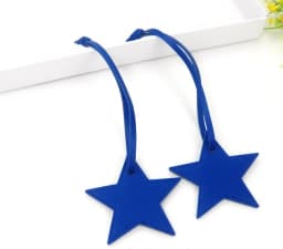 Free initials five pointed star leather luggage pendant star pu leather pendant bag pendant gift leather buckle keychain