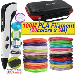 2026 New 3D Printing Pen DIY Three-dimensional Painting Children Toys With LCD Screen Power Adapter 200M PLA Filament Toys Gift