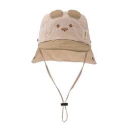 Summer Baby Hat Cartoon Bear Ear Embroidery Quick Dry Fisherman Hats for Boys Girls Neck Protection Kids Panama Hat Breathable