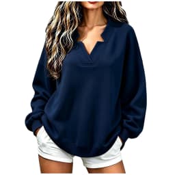 Womens Casual Long Sleeve Tee Shirts Crew Neck Sweatshirts Pullover Tops For Women Lady Zip up Hoodie