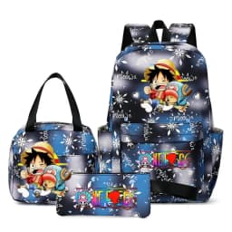 One Piece Backpacks Women Men Capacity School Bag Rucksack Printe Backbag Travel Daypack Male Backpack Mochila 3pcs