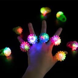 10-50Pcs Cute LED Luminous Rings Birthday Party Masquerade Gifts Decoration Halloween Easter Christmas Carnival Party Supplies