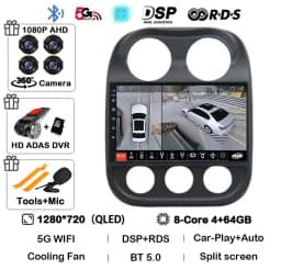 Android 16 Carplay For Jeep Compass Patriot 2010 2011 2012 2013 2014 2015 2016 Car Radio Multimedia Player Stereo Head Unit 2din