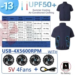 Summer 3 Fans 4 Fans Air Conditioning Cooling Vest Men Women Outdoor Jacket Sun Protection Windbreaker Travel Fishing Sports
