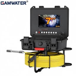 7 Inch Sewer Inspection Camera, 17MM Drain Piping Endoscope Camera IP68 Waterproof Industrial Sewer Camera with 12 LEDs 32GB DVR