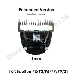 BaoRun Pet Clipper Blade Nozzles Integrated Cutter Head 3/6/9/12mm Steel Ceramic Knives for P2 P3 P6 P7 P9 S1 Dog Hair Clipper