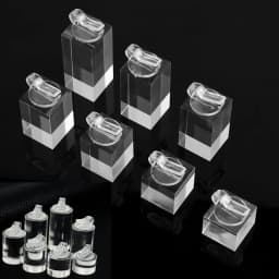 Clear Acrylic Crystal Ring Holder Jewelry Holder Display Finger Ring Stand Single Ring Display Support Holder Decorative
