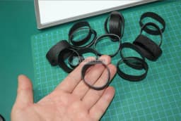 Diameter 4cm Black Wide Elastic Rubber Bands For Packing Packaging Office Supply