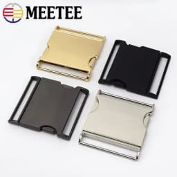 2/5Pcs Meetee Metal Buckles 25-50mm Quick Side Release Buckle Dog Collar Web Belt Clip DIYLeathercraft Garment Bags Accessories