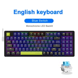 E-YOOSO Z94 USB Mechanical Gaming Keyboard Wired Monochrome LED Backlit Blue Red Switch 94 Key for Compute Laptop PC