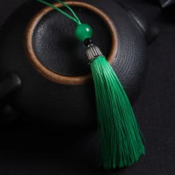 10Pcs Tassels Silky Handmade Soft Tassels Jade Bead Tassels DIY Craft Jewelry Car Key Chain Decor Pendants Smooth Fringe Trim
