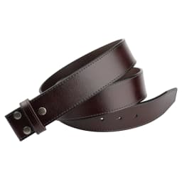 No Buckle Leather Belt Press Button Width 3.8cm DIY Decorative Accessories