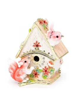 12 Styles Jewelry Trinket Box Hinged Metal Enameled Figurines Hand Painted Storage Case Wedding Ring Holder Home Dresser Decor
