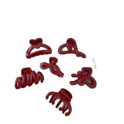 French Red Collection! small Grab clip feminine side bangs clip broken hairpin princess head clip hair Claw hair accessory