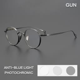 Vintage Pure Titanium Reading Glasses Men Ultra Light Anti Blue Light Prescription Glasses Frames Women Myopia Hyperopia Eyewear