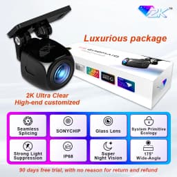 Car Rear View Camera 200° AHD 1920x1080P for Fisheye Golden Lens Full HDR Night Vision Vehicle Back Car Reversing Front Camera