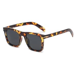 Vintage Square Sunglasses Men Anti-Blue Light Glasses Fashion Gradient Driving Shades Leopard Black Brand Oculos