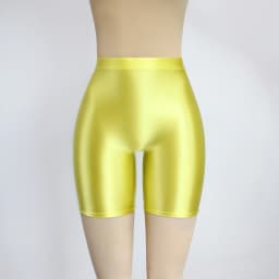Women Cropped Pants Oily Shiny Luster Tights Form-fitting Opaque Sexy High Waist Capris Smooth Super Smoothy Skinny Leggings
