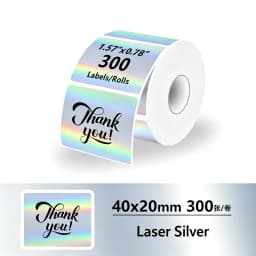 1Roll 40x20mm Compatible M110 M120 M220 M200 Self-Adhesive Laser Thermal Paper for Munbyn/Nelko PM220 E210 P50