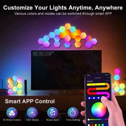 20/12/8/3Packs Hexagon Lights Wall RGB Panel Smart APP Hexagonal Modular Gaming Lights Night  Music Sync Honeycomb Light Bedroom