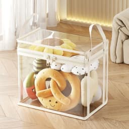 Transparent Plush Toy Storage Bucket: Large Capacity Organizing Container for Stuffed Animals & Dolls Closet and clothing