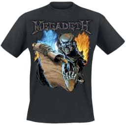 2026 Large Rip Nuclear Logo Megadeth T-Shirt Men Women Vintage Metal Rock Band Graphic Tee Cotton Summer Streetwear Top