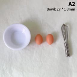 1/4/17PCS Egg With Tray Dollhouse Kitchen Toy Doll Accessories Gift Playing House Miniature Simulation Food Scene Model