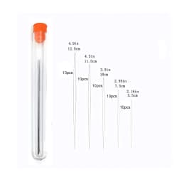 A Box Of 10 Open Needles Two Of Each Of Five Sizes Open Needles + Beading Needles DIY Handmade Beading Tool Jewelry Accessories