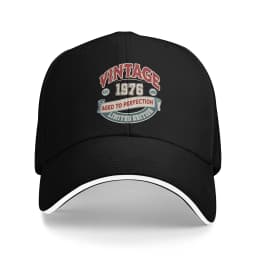 Born in 1976 vintage age 50 years old funny 50th birthday Accessories Men Women Baseball Caps Dad Hat Classic Travel Headwear