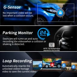 3 Cameras Dash Cam 1080P Front and Rear View Camera Night Vision Parking Monitor Car DVR 3way Car Video Recorder With Gift
