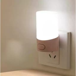 Cute Mini LED Night Lamp Kids Night Light Push Button Switch Bedside Soft Baby Night Lamp Wall Socket Lamp EU/US Plug Decoration