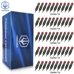 POSEIDON V2 PRO MAX 50PCS Mixed Professional  Tattoo Cartridge Needles Membrane Safety Cartridges Disposable Tattoo Needle