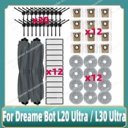 Fit For Dreame Bot L20 Ultra / L30 Ultra / X20 Pro Supplies Accessories Main Side Brush Mop Cloths Hepa Filter Dust Bags Parts