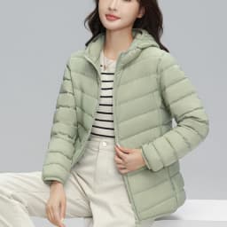 Lightweight Packable Hooded Down Jacket Women Autumn Winter 90% Down Fill Base Layer Jacket Female Solid Color Casual Down Coats